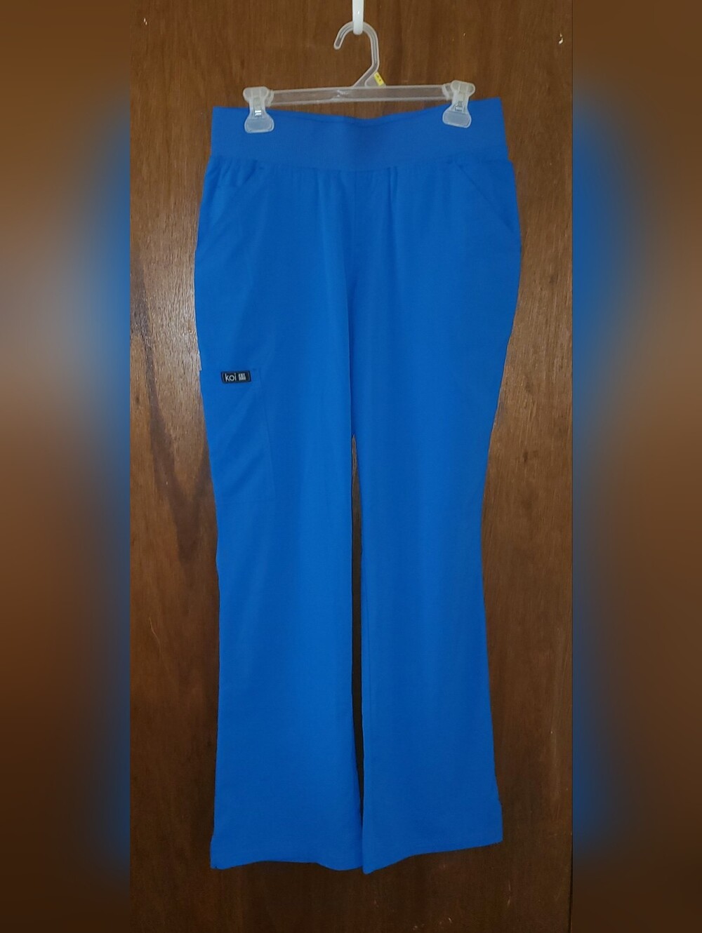 Koi Basics Straight-Leg Scrub Pants Royal Blue Sz Small EUC